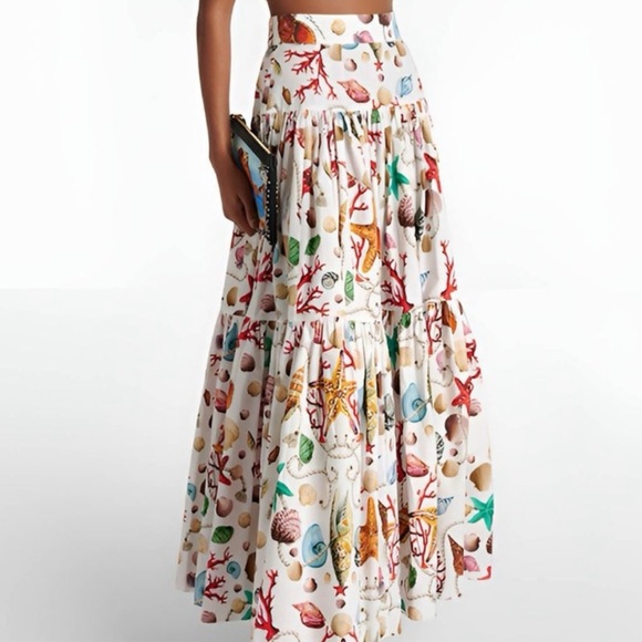 NWOT Commense Vibrant Sea Life Maxi Skirt Small - Picture 3 of 6